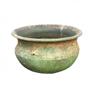 Green stone pot